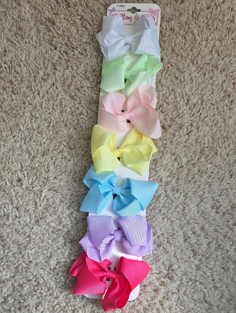 Hair Bow Set Of 7 NWT